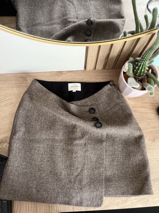 Кафява вълнена пола Sezane