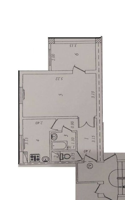 8 квартал. 1в2/3/5. 38м2