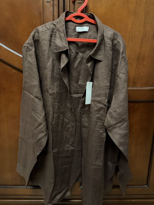 UNIQLO Premium Linen Long Sleeve Shirt размер 4XL