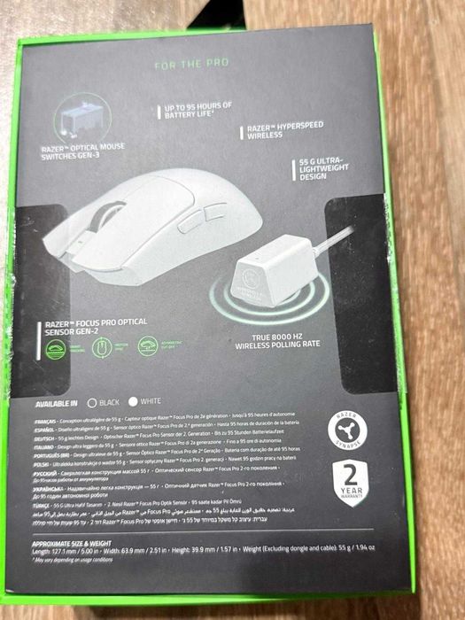 Vând Razer Viper V3 Pro White Edition, complet nou