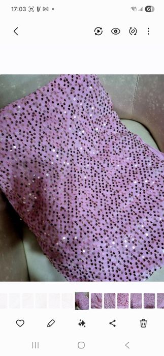 Material elegant cu paiete și mărgele – ideal pentru ținute de ocazie