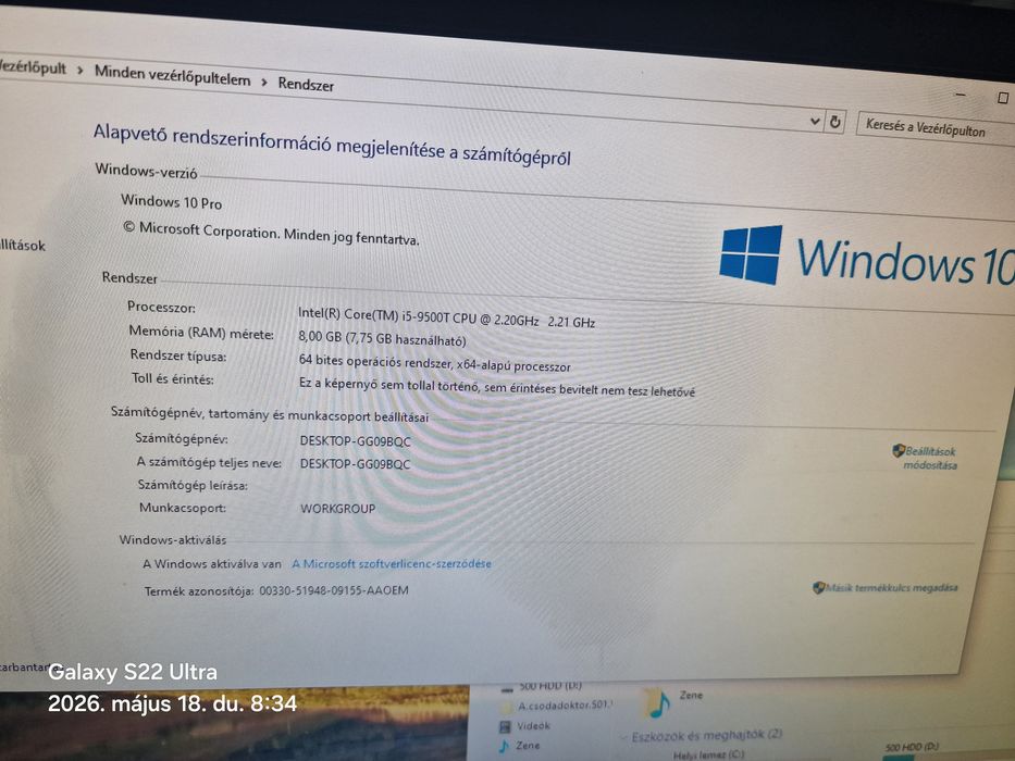 Fujitsu  mini pc intel core i5 9500t