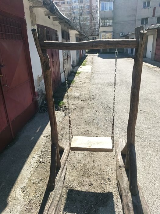 Leagăn lemn masiv pentru copii