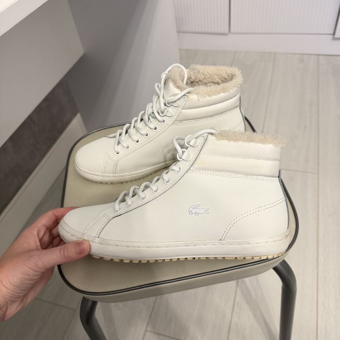 Зимние ботинки, бренд Lacoste, белые, 39 размер