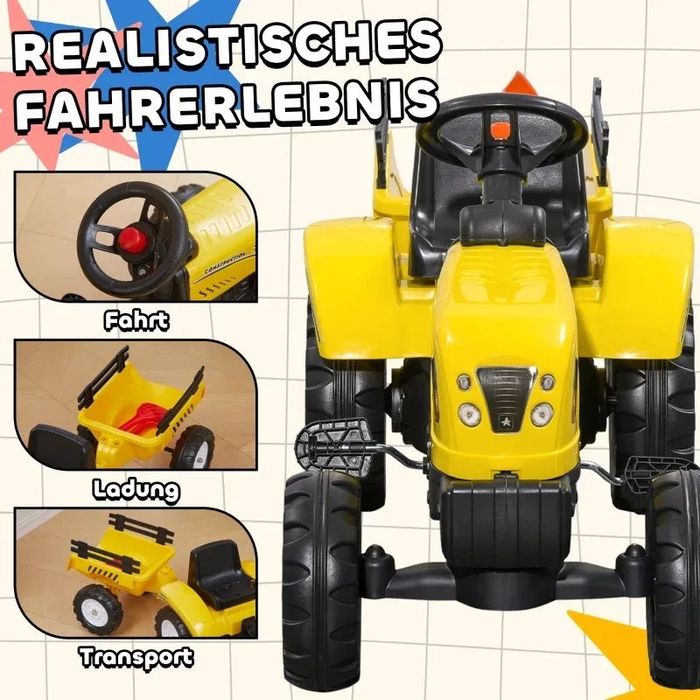 Детски трактор Homcom с педали