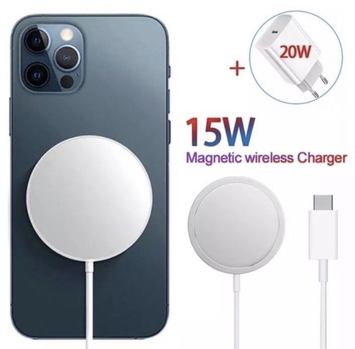 Iphone Cablu Compatibil Magnetic Rapid 15W Culoare Alba