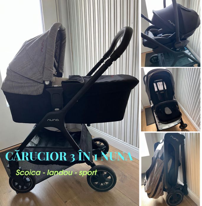 Nuna Triv Ellis 3 în 1 + scoică ARRA – ediție limitată, premium