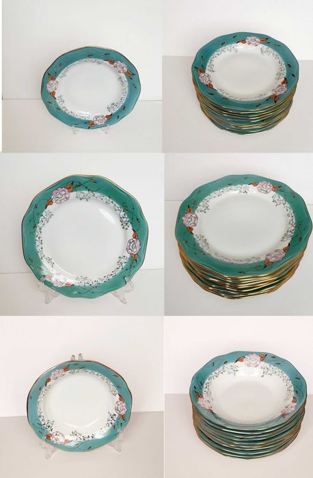 Set de 30 farfurii plus platou și solniță