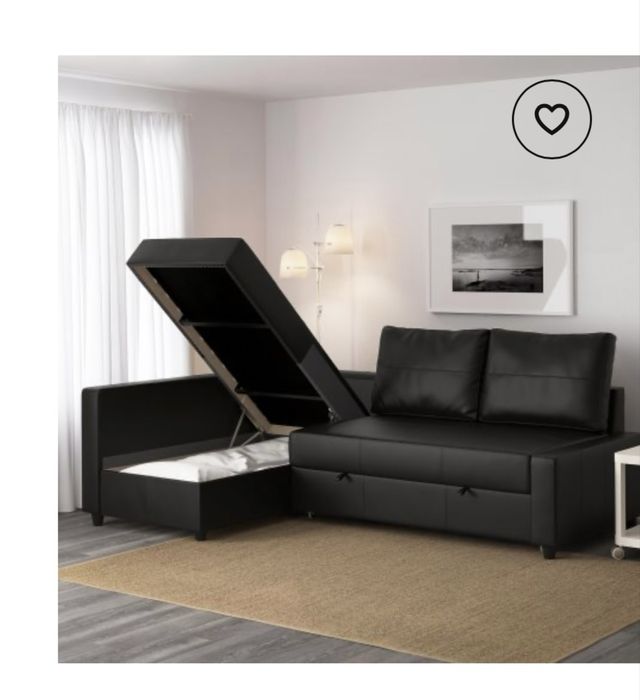 FRIHETEN IKEA ъглов разтегателен диван с ракла
