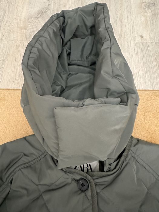 Zara стеганное пальто