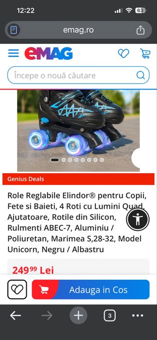 Role 4 roti  reglabile,pentru copii