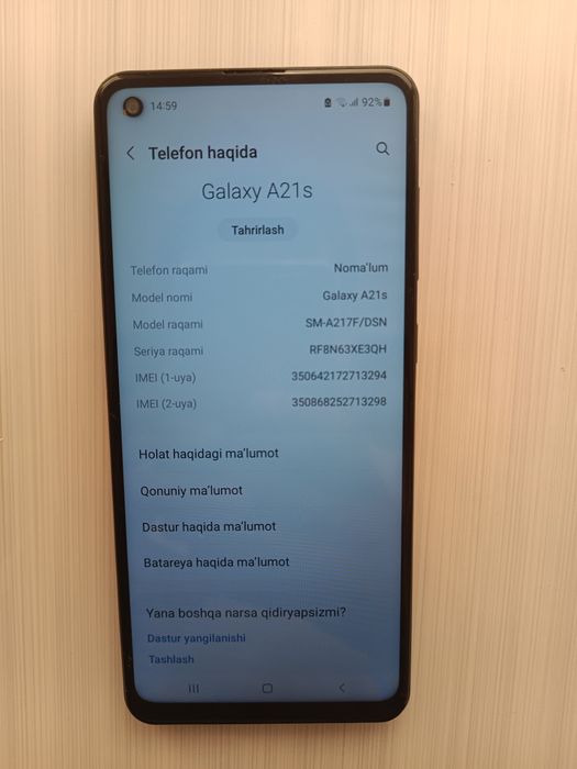 Telefoni holati idiyal bitta aybi atpishatka ishlamidi