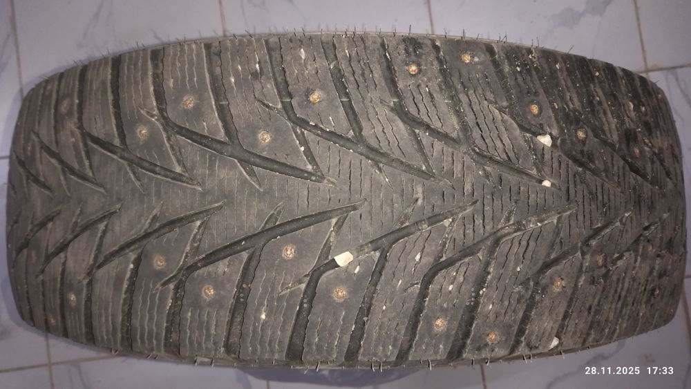 Зимняя с шипами шина