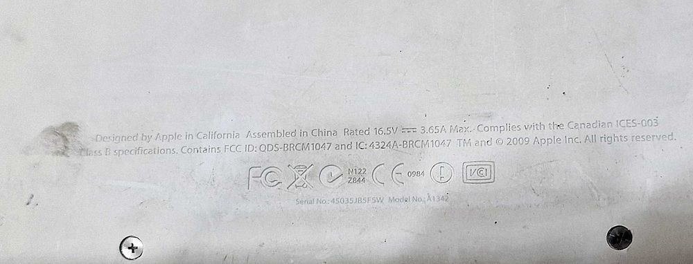 Laptop Apple Macbook A1342 - import Germania