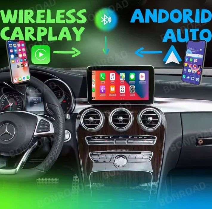 Продавам чисто нов, неотварян CarPlay и Android Auto модул за Mercedes-Benz с NTG 5.0 система.