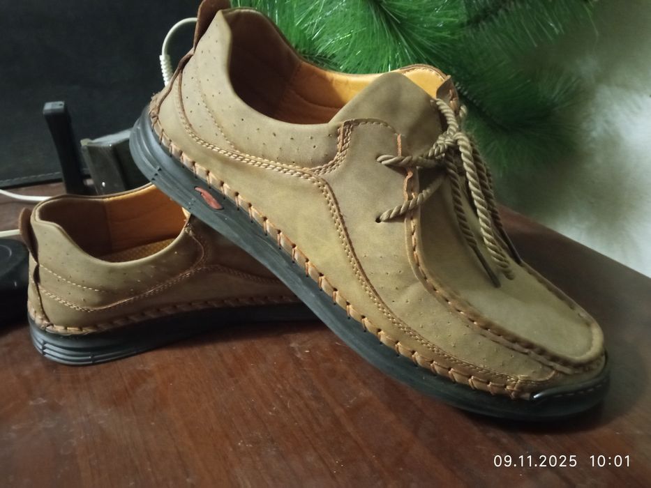 Туфли кожаные, удобные.