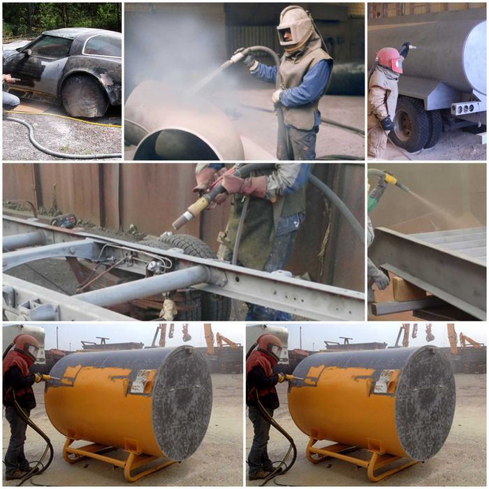 Пескоструй. Обработка спецтехники: авто кузов, и т. д.