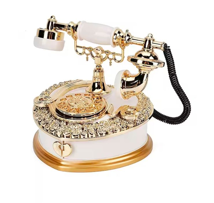 Винтидж телефон музикална кутия за бижута