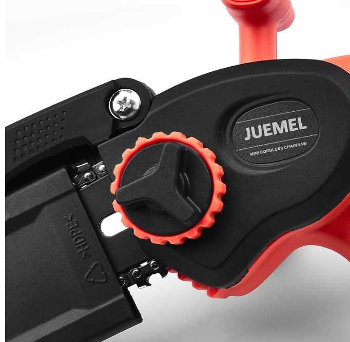 Mini drujba ferastrau cu lant/accesorii 6" 2 baterii 21V Negru