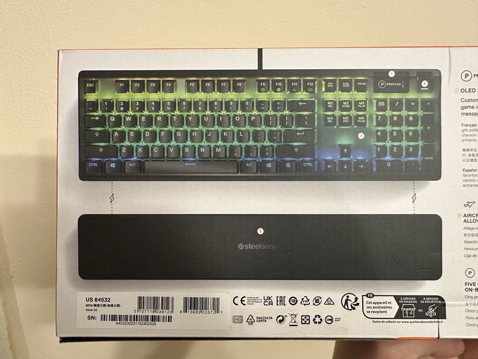 Tastatură gaming rgb Steelseries apex 5 noua sigilata