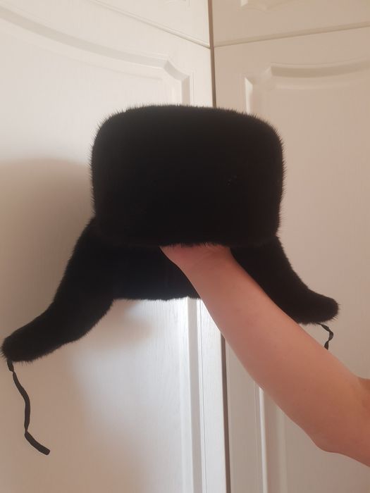 Шапка ушанка норковая