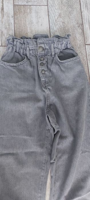 Дамски дънки paperbag ZARA