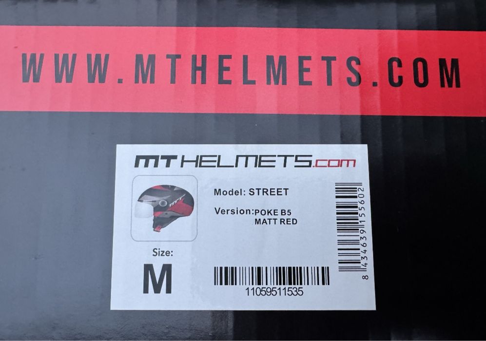 Каска MT STREET S poke b5 matt размер М