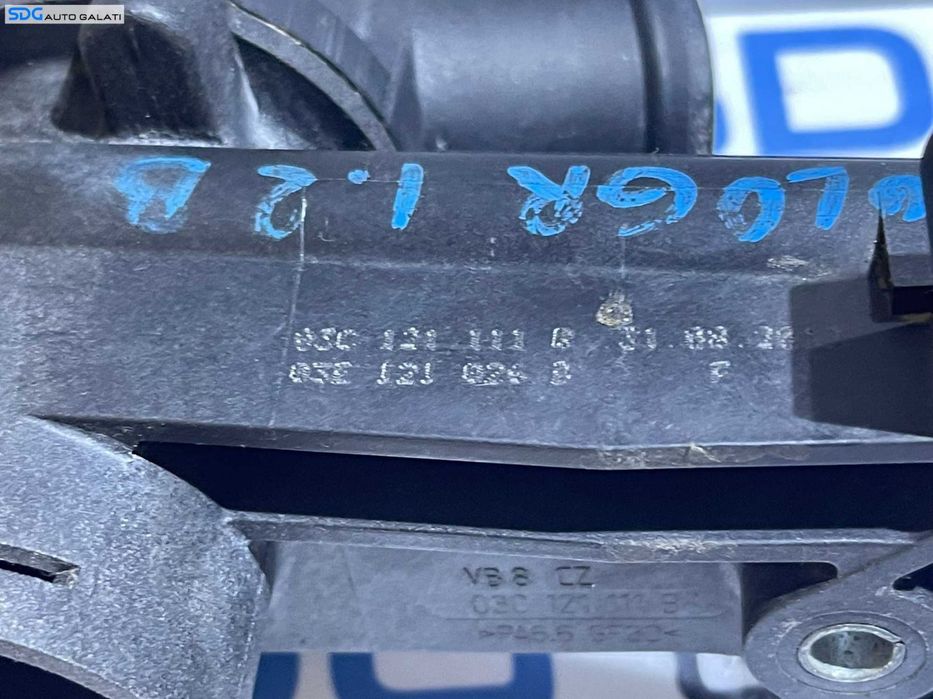 Corp Carcasa Termostat cu Senzor Temperatura Apa Skoda Fabia 2 1.2 BBM BZG CEVA CHFA CGPA CGPB CHTA CJLA 2007 - 2015 Cod 03C121111B[S0334]