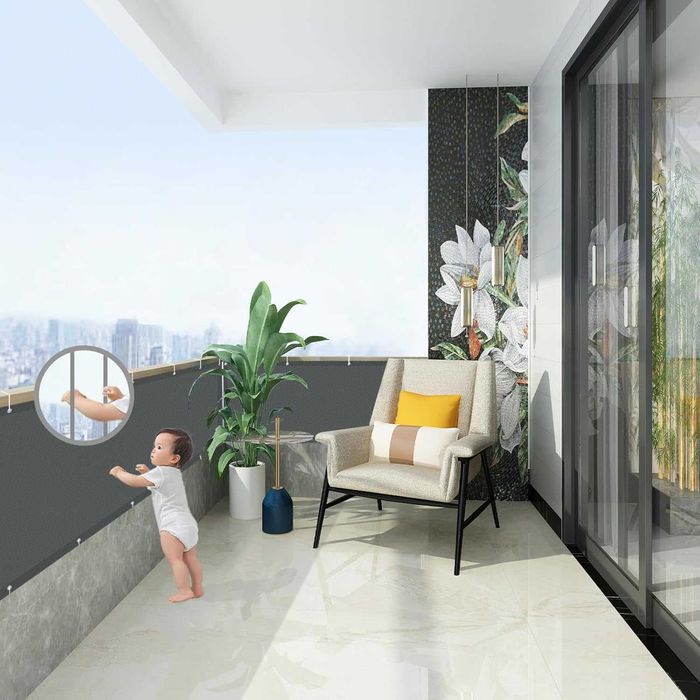 НОВА! Балконска преграда/параван за 80x1000 см – водоустойчива