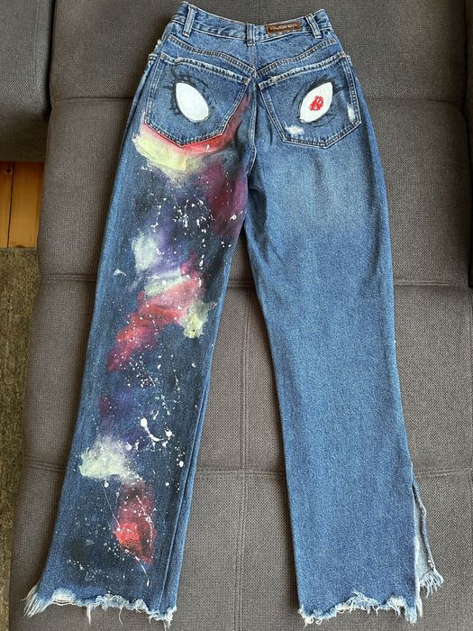 Дънки Djofra с ръчно рисувани елементи