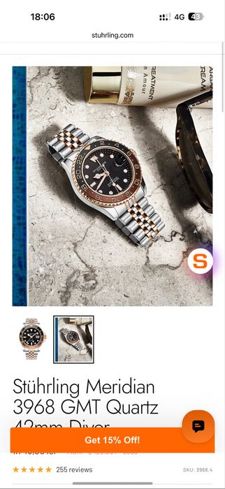 stuhrling meridian gmt