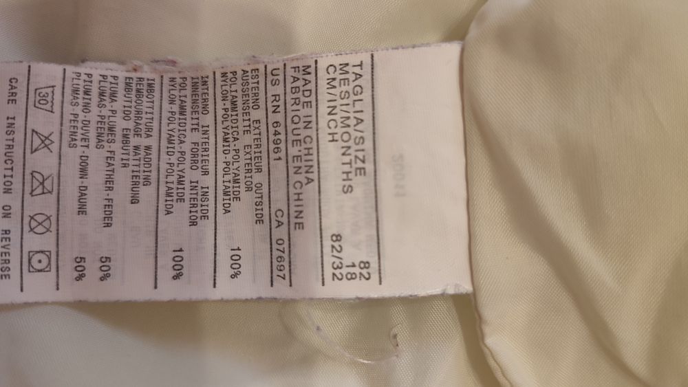 Geaca fetițe 18 luni
