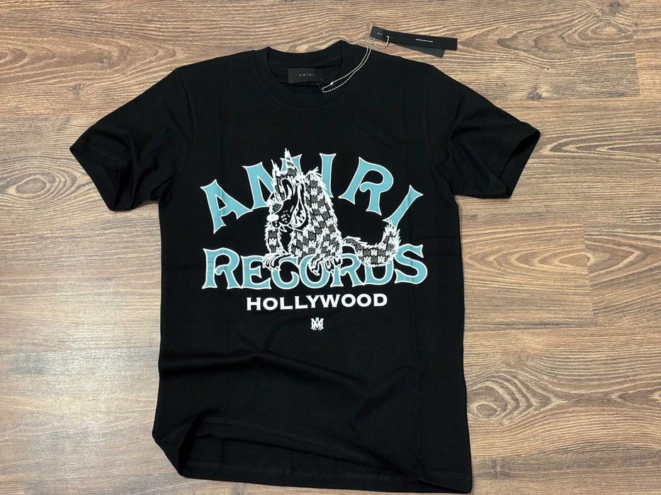 Мъжка тениска Amiri Regular Fit Черна/Бяла