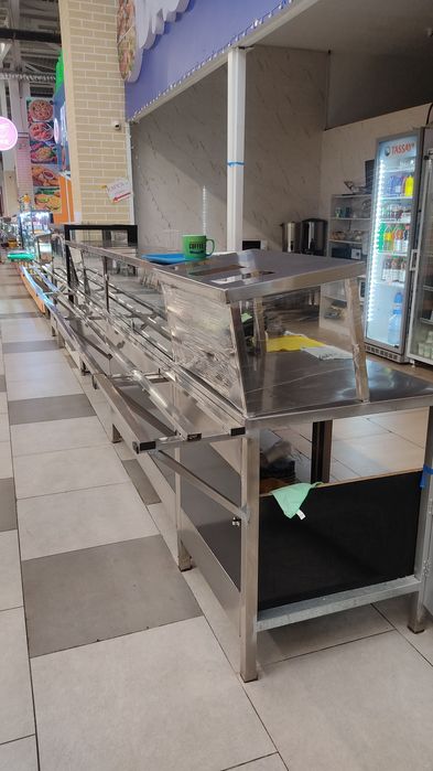 Стол мойка стеллажи линия раздачи
