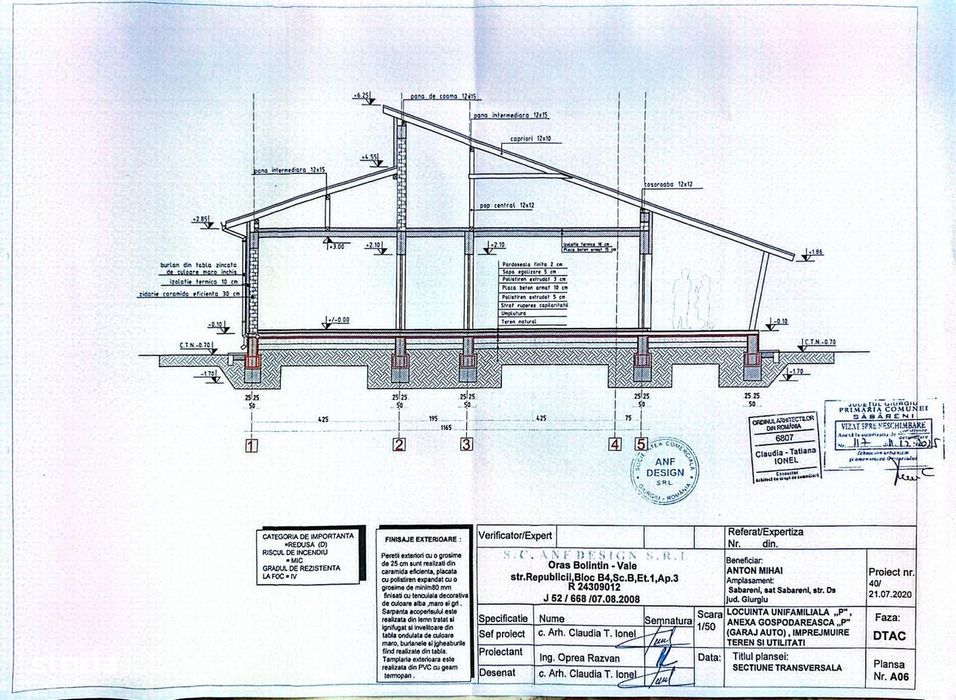Teren de vanzare cu fundatie casa construita, utilitati disponibile