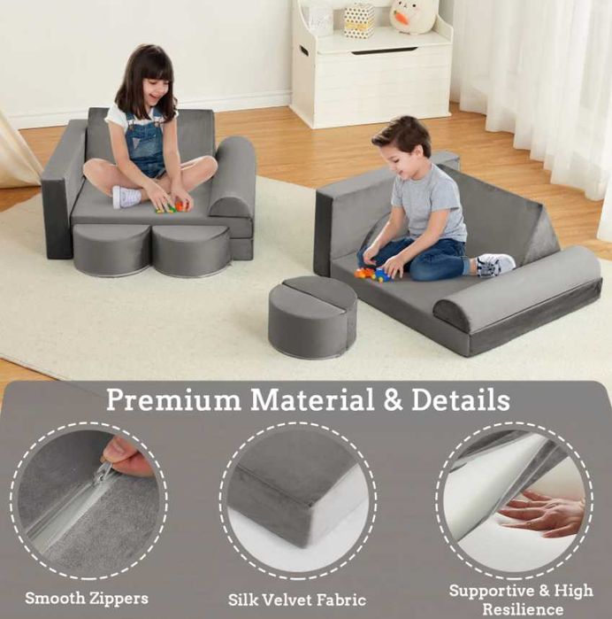 Модулен детски диван за игра / 14 части