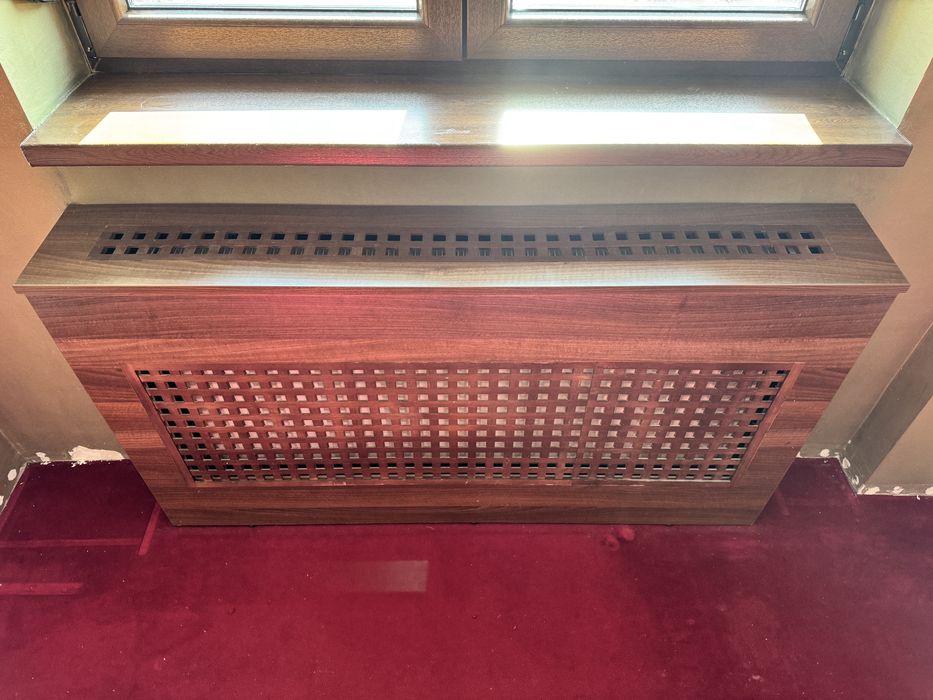 Masca din lemn pentru calorifer mare maro wenge