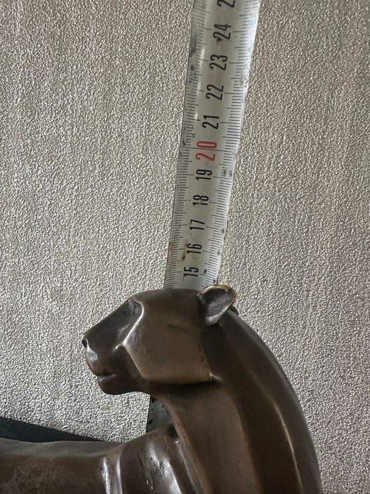 Бронзова скулптура „Пантера“ – Milo, Арт Деко, мраморна основа