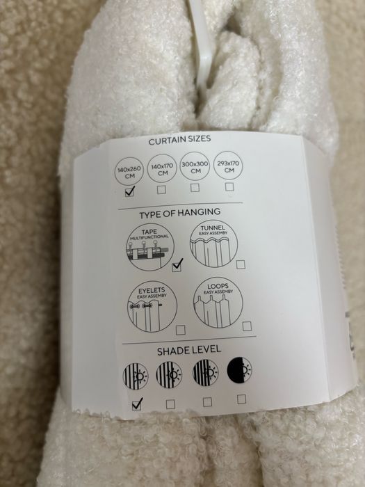 *нови* завеси тип букле 140х260