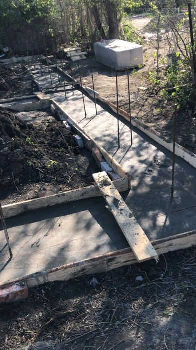 Фундамент, стяжка, отмоска, лестница, пандус