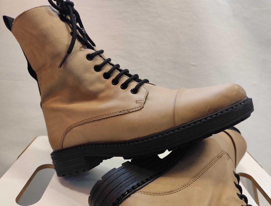 Ghete lace up cap toe 39.5 40 POELMAN piele naturala moale nappa