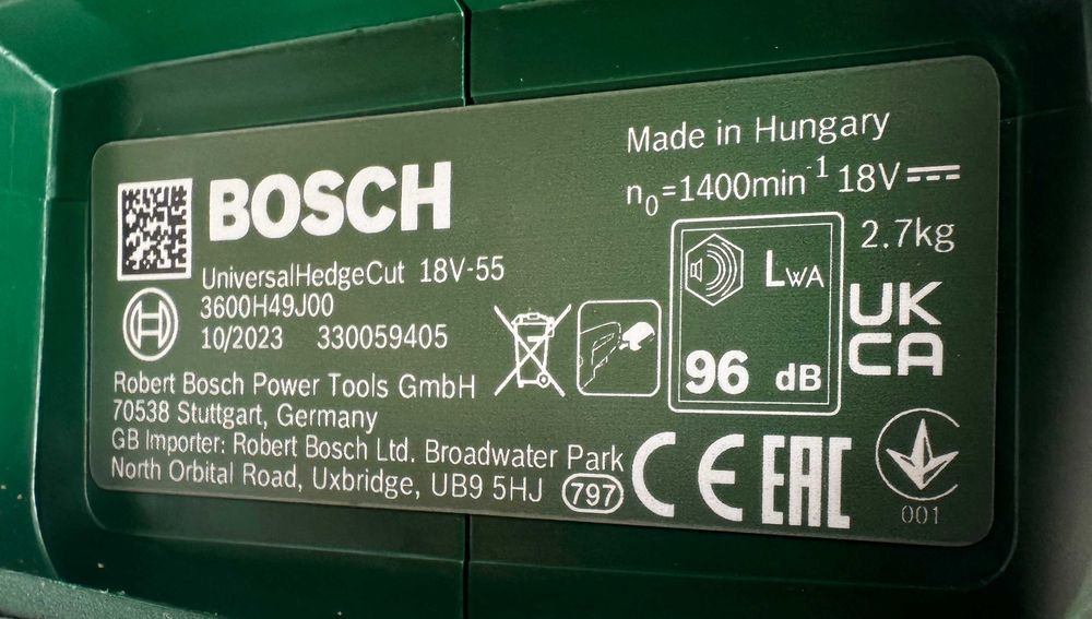 Bosch Universal HedgeCut 18V-55 - Безчетков храсторез 18V като нов!