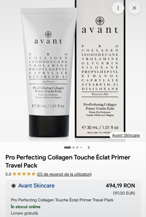 Primer premium pentru ten - Avant Skincare (30 ml)