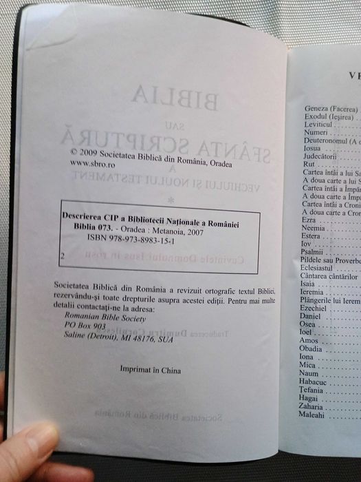 Biblia sau Sfanta Scriptura a Vechiului si Noului Testament