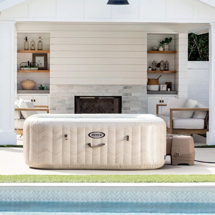 Надуваемо джакузи Intex PureSpa Chevron Bubble Deluxe, 6 места, 239 х