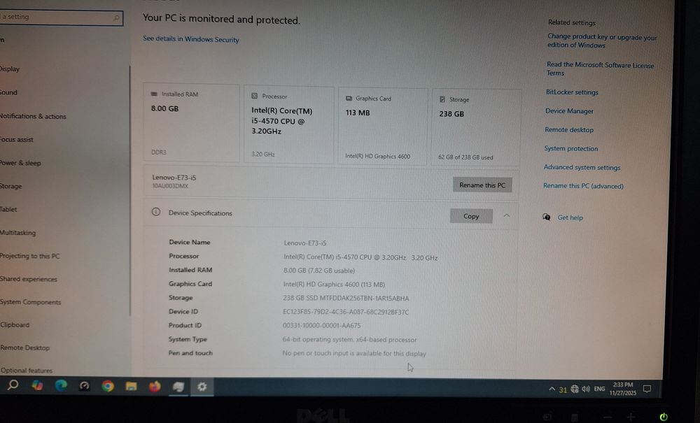 Calculator desktop LENOVO ThinkCentre E73 SFF