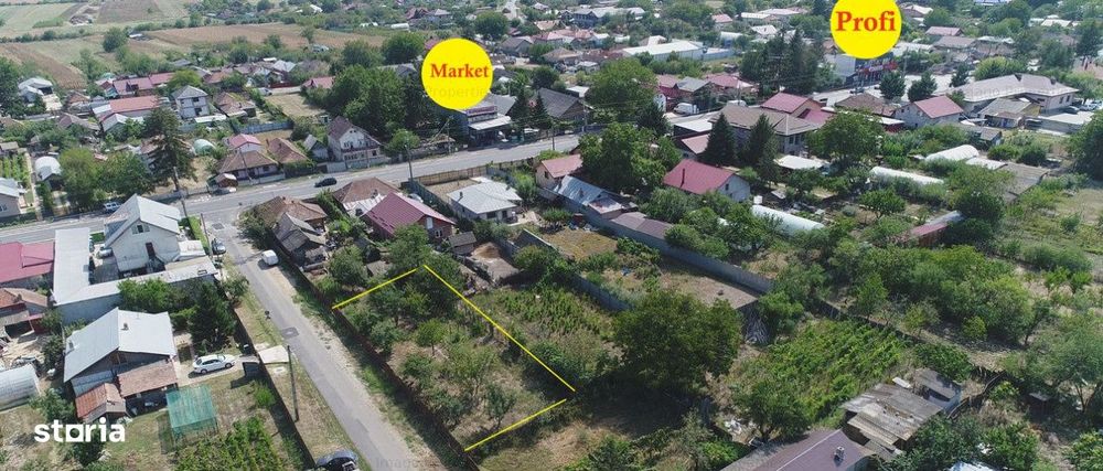 Teren situat la 30Km de Bucuresti, in centrul comunei Moara Vlasiei