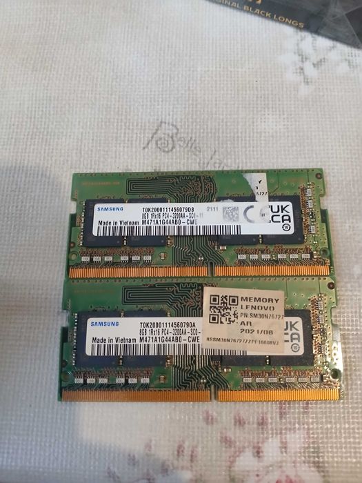 Kit RAM Laptop Samsung 16GB DDR4 (2 x 8GB) 3200MHz SO-DIMM