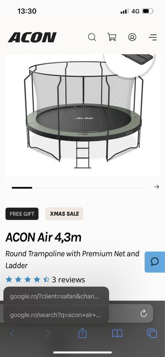 Vând trambulină rotundă Acon air 4.3