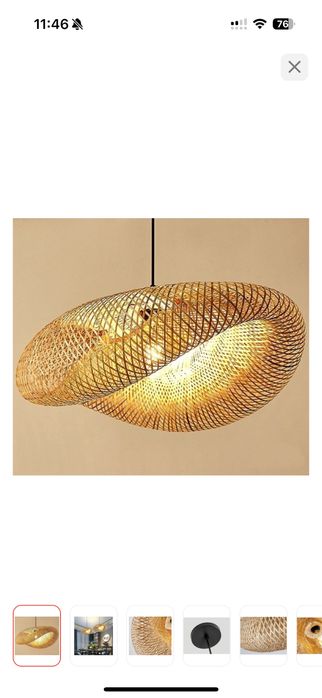 Эко люстра из дерева.